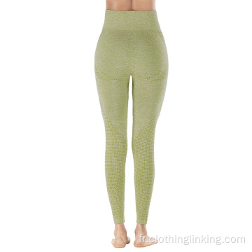 Leggings d&#39;exercice sans couture de sport de taille haute